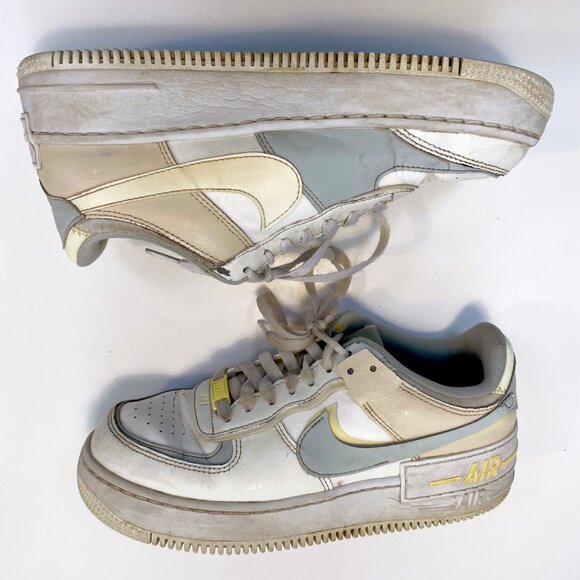 Nike Air Force 1 Shadow Sail Light Silver Citron Tint, Size 8 - Picture 3 of 8